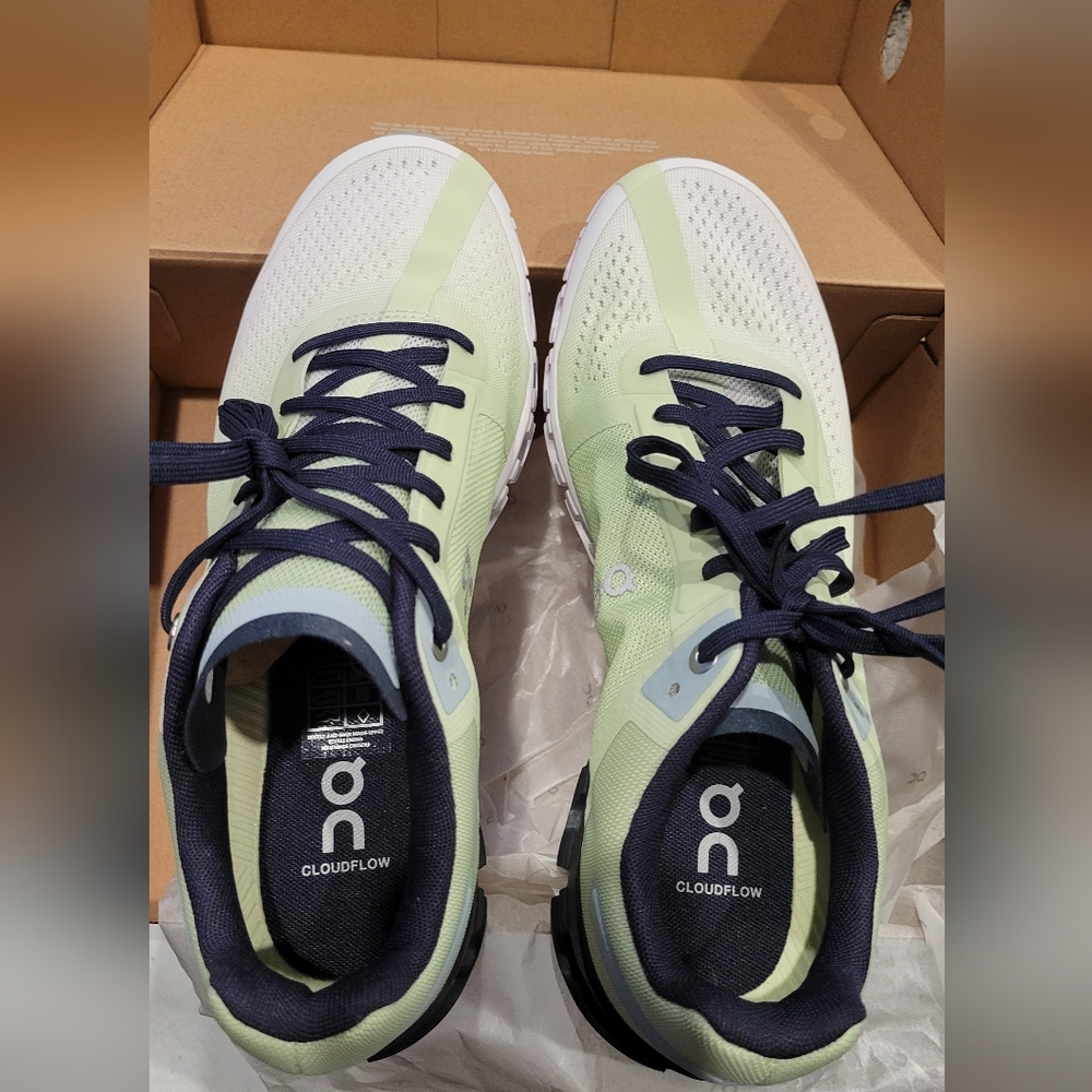 On Running Sneakers - Light Green and White - Picture 3 of 5
